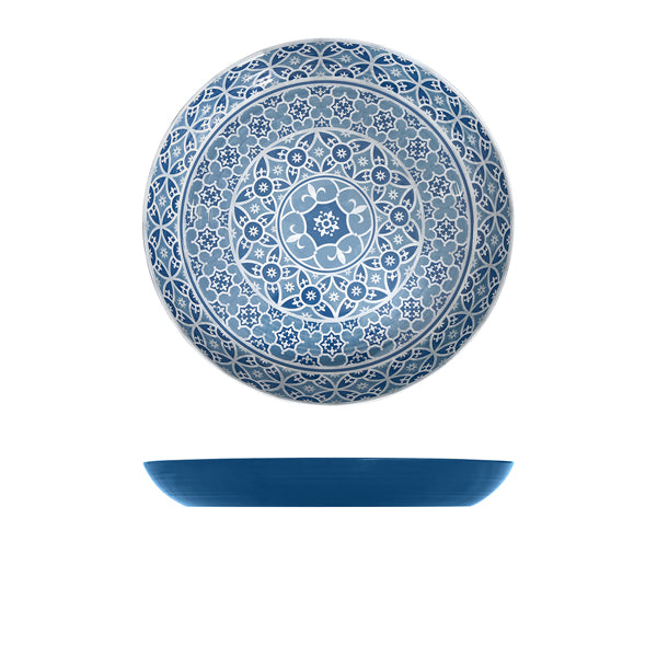 Blue Marrakesh Melamine Bowl 38 x 4.5cm