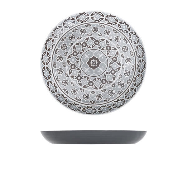 Grey Marrakesh Melamine Bowl 38 x 4.5cm
