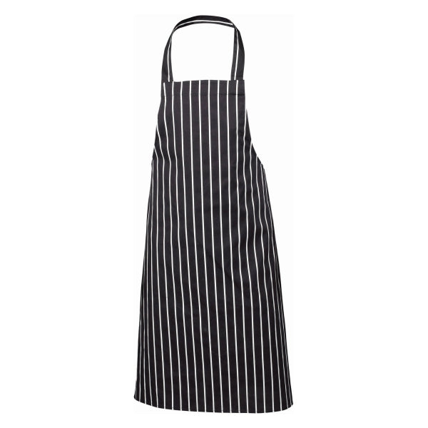 Navy Butchers Stripe Bib Apron 70cm X 100cm