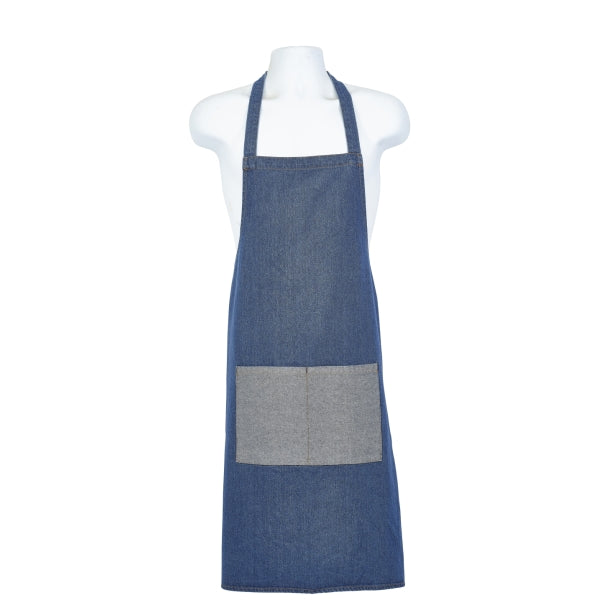 Double Denim Bib Apron 70 x 90cm