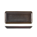 Terra Porcelain Black Narrow Rectangular Platter 31 x 14cm pack of 6