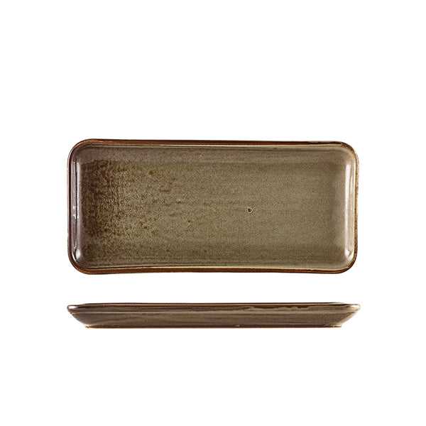 Terra Porcelain Smoke Grey Narrow Rectangular Platter 27 x 12.5cm (Box of 6)