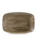 Stonecast Patina Antique Taupe Oblong Chefs Plate 12 X 7 4/5" Box 6