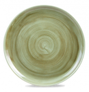 Stonecast Patina Burnished Green Coupe Evolve Plate 12 3/4" Box 6