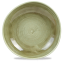 Stonecast Patina Burnished Green Round Trace Plate 11 1/4" Box 12