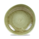 Stonecast Patina Burnished Green Round Trace Bowl 9 7/8" Box 12