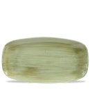 Stonecast Patina Burnished Green Chefs Oblong Plate 13 7/8X7 3/8" Box 6