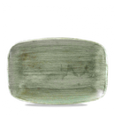 Stonecast Patina Burnished Green Oblong Chefs Plate 13 1/2" X 9 1/4" Box 6