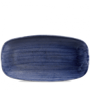 Stonecast Patina Cobalt Blue Chefs Oblong Plate 13 7/8X7 3/8" Box 6