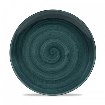 Stonecast Patina Rustic Teal Evolve Coupe Plate 10.25" Box 12