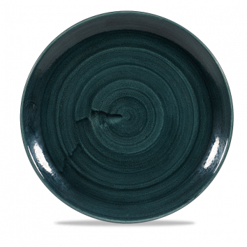 Stonecast Patina Rustic Teal Evolve Coupe Plate 11.25" Box 12