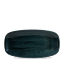 Stonecast Patina Rustic Teal Chefs Oblong Plate 11 3/4X6" Box 12