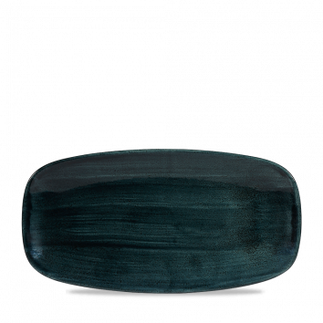 Stonecast Patina Rustic Teal Chefs Oblong Plate 11 3/4X6" Box 12