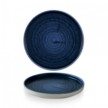 Stonecast Plume Ultramarine Walled Plate 8.67" Box 6