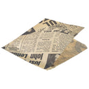 Greaseproof Paper Bags Brown Newspaper Print 17.5 x 17.5cm pack of 1