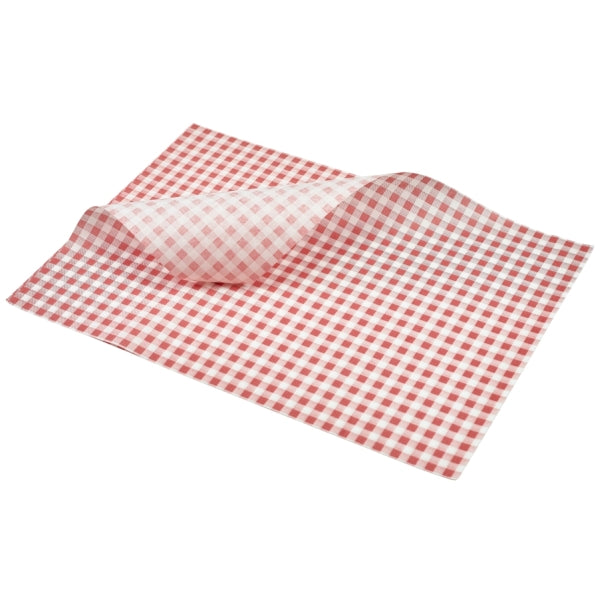 Greaseproof Paper Red Gingham Print 35 x 25cm