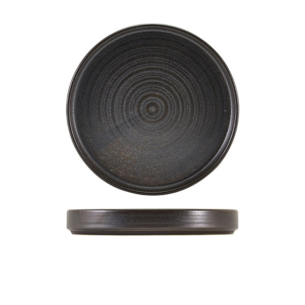 Terra Porcelain Black Presentation Plate 20.5cm pack of 6