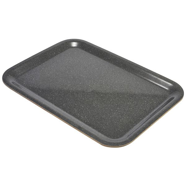 Laminated Wood Tray 46 X 34cm - Dark Granite