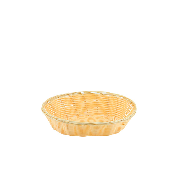 Oval Polywicker Basket 9"X6"X2.25" (Box of 12)