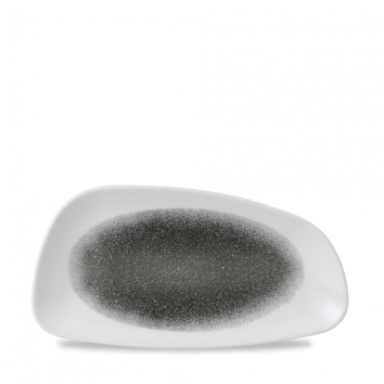 Raku Quartz Black Chefs Geo Plate 11 3/4X6 1/8" Box 12