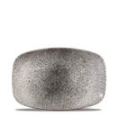 Raku Quartz Black Chefs Oblong Plate 9.35"X6.2" Box 12