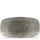 Raku Quartz Black Chefs Oblong Plate 13 7/8X7 3/8" Box 6