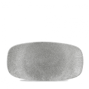 Raku Jasper Grey Chefs Oblong Plate 11 3/4" X 6" Box 12