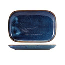 Terra Porcelain Aqua Blue Rectangular Plate 24 x 16.5cm pack of 12
