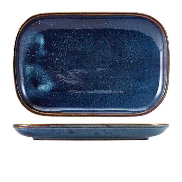 Terra Porcelain Aqua Blue Rectangular Plate 34.5 x 23.5cm (Box of 6)
