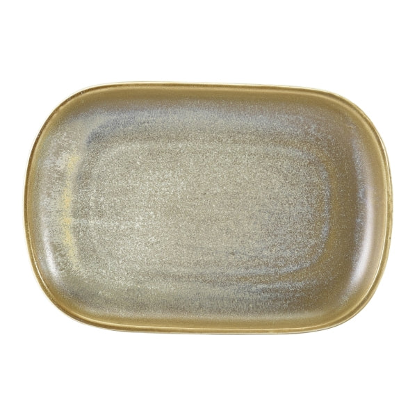 Terra Porcelain Matt Grey Rectangular Plate 24 x 16.5cm pack of 12