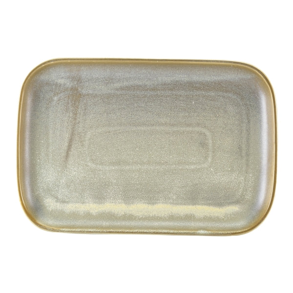 Terra Porcelain Matt Grey Rectangular Plate 34.5 x 23.5cm pack of 6