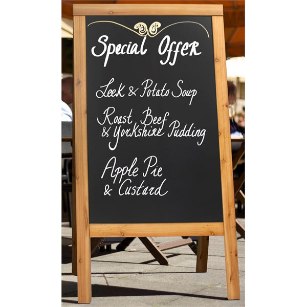 Sandwich A-Board 70X120cm Teak pack of 1