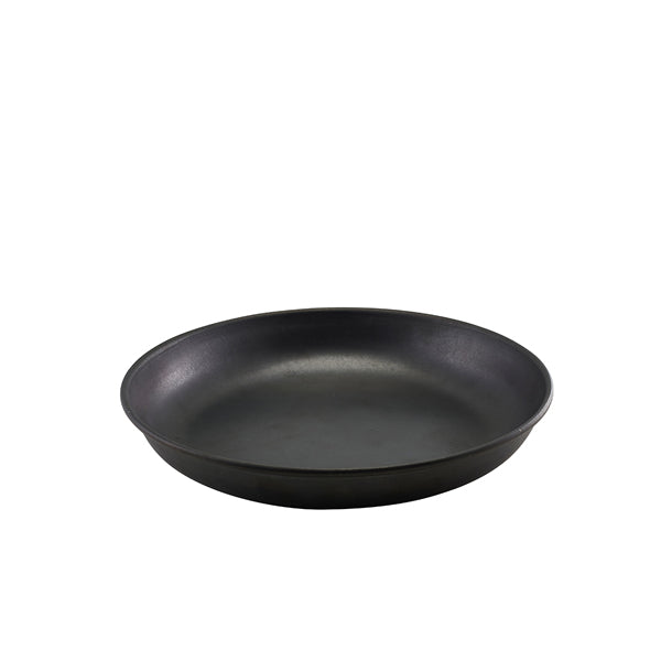 Stephens Black Vintage Steel Coupe Plate 24cm