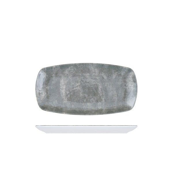Grey Shakti Stone Melamine Oblong Plate 29.5 x 15cm
