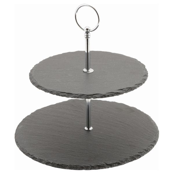 Stephens Slate 2-Tier Cake Stand 20/25cm