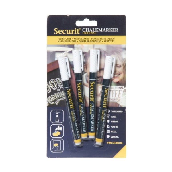 Chalkmarkers 4 Pack White Small