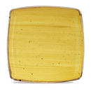 Stonecast Mustard Deep Square Plate 10.25" Box 6