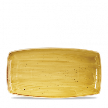 Stonecast Mustard Oblong Plate 13 1/2" Box 6