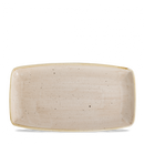 Stonecast Nutmeg Cream X Squared Oblong Plate 13 1/2" Box 6