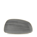 Stonecast Grey Chefs Geo Plate 11 3/4X6 1/8" Box 12