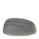 Stonecast Grey Chefs Geo Plate 13 3/4X7 1/4" Box 6