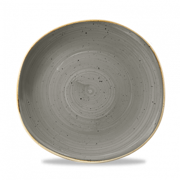 Stonecast Grey Round Trace Plate 10 3/8" Box 12