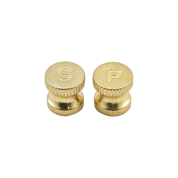 Engraved Gold Knobs For Salt/Pepper Grinders 6pcs