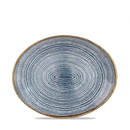 Studio Prints Slate Blue Orbit Oval Coupe Plate 10 5/8" Box 12