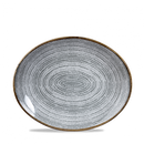 Studio Prints Stone Grey Orbit Oval Coupe Plate 10 5/8" Box 12