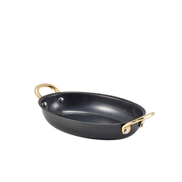 GenWare Black Vintage Steel Oval Dish 18.5 x 13.5cm