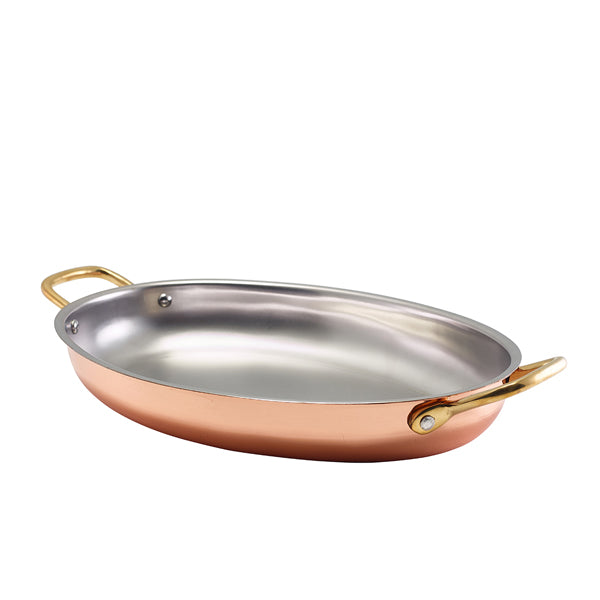 GenWare Copper Plated Oval Dish 30 x 21cm pack of 3