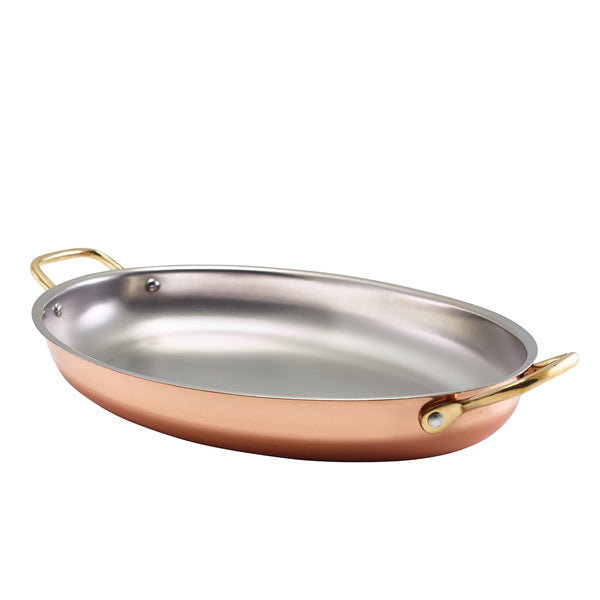 GenWare Copper Plated Oval Dish 34 x 23cm (Box of 3)