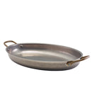 GenWare Vintage Steel Oval Dish 34 x 23cm pack of 3