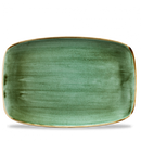 Stonecast Samphire Green Oblong Chefs Plate 13 1/2" X 9 1/4" Box 6